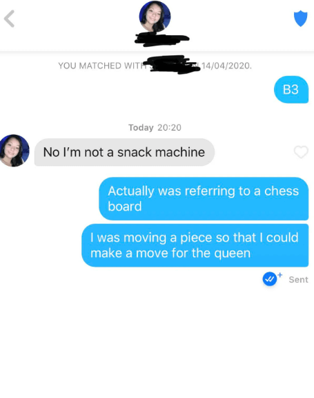 chess pick up line messenger