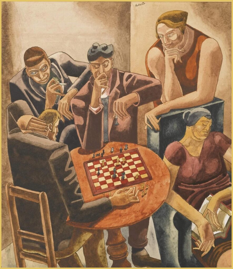 Checkmate, 1929, Art Painting by William Roberts